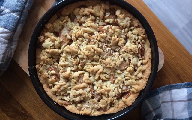 Apfelkuchen mit Streuseltopping